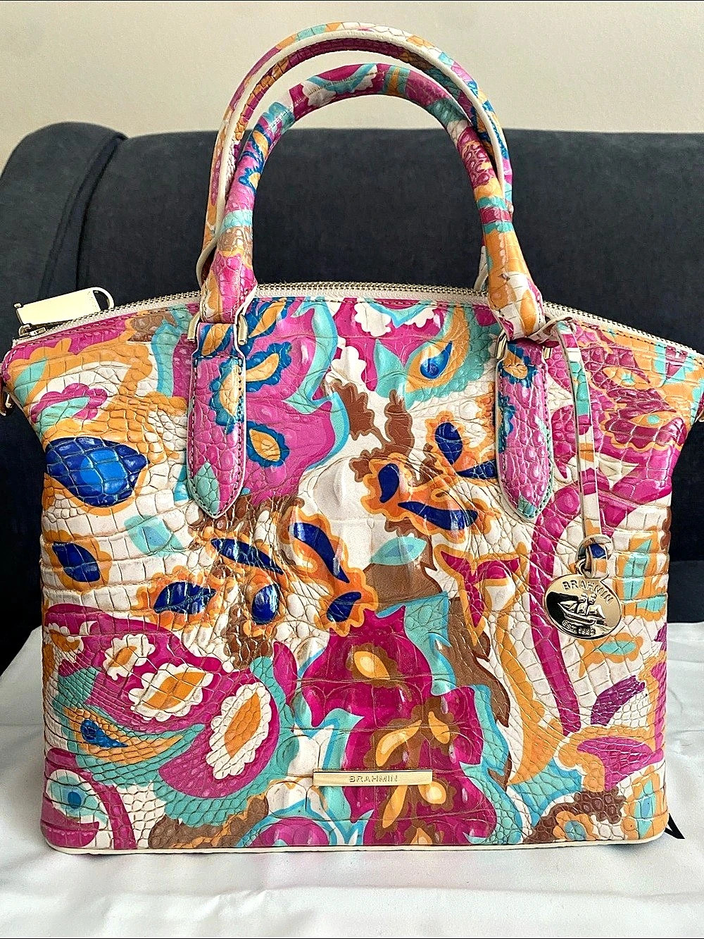 Brahmin Medium Duxbury Satchel Wanderlight, NWT